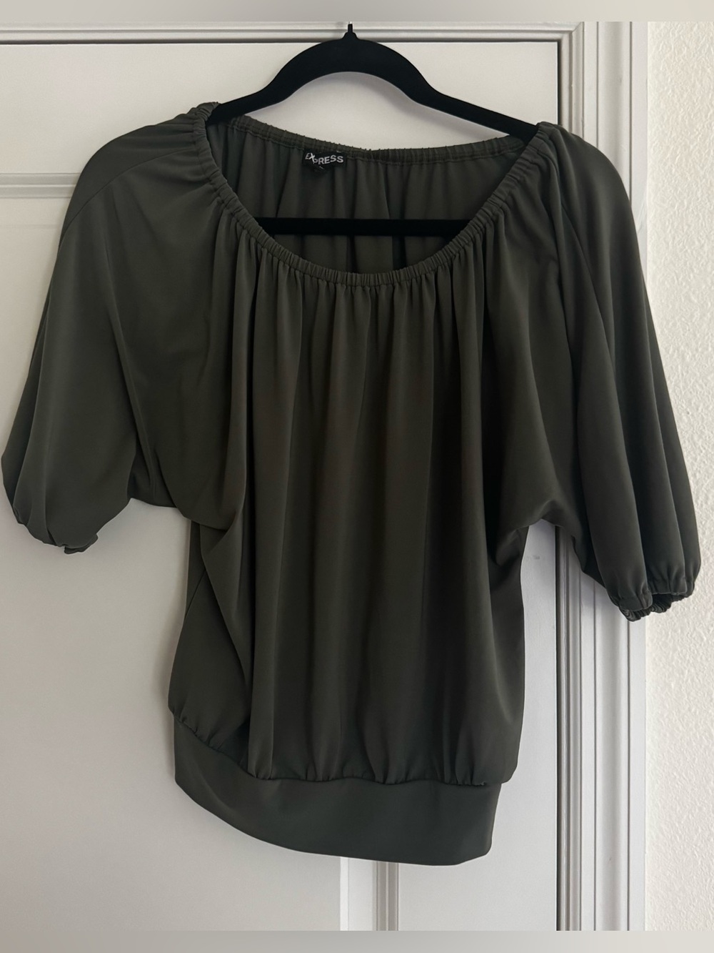 Express Green Off Shoulder Blouse